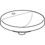Geberit Vertriebs - Einbau-WT VARIFORM, rund, d:480mm mit Hahnloch, o. Ül., weiß, KeraTect