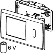 TECE SE - WC-Elektronik PLANUS IR 6V - Batterie, weiß glänzend