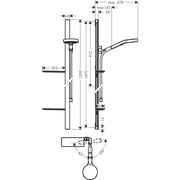 Hansgrohe - Brausenset RAINFINITY 130 3jet Unica E 1500mm chrom mit Seifenschale