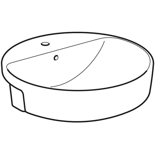 Geberit Vertriebs - Halbeinbau-WT VARIFORM, rund, d:500mm mit Hahnloch, mit Überlauf, weiß