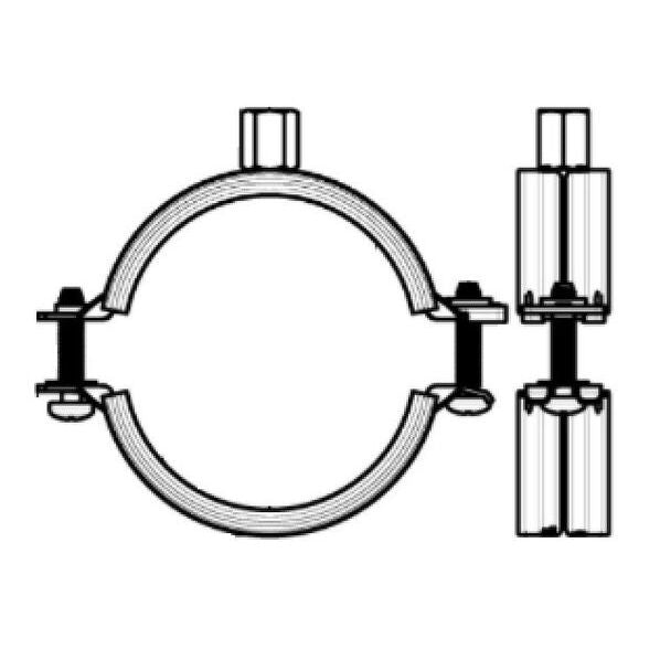 Walraven - Rohrschelle BIFIX G2 BUP epdm M8/10 92-97mm, mit Einlage