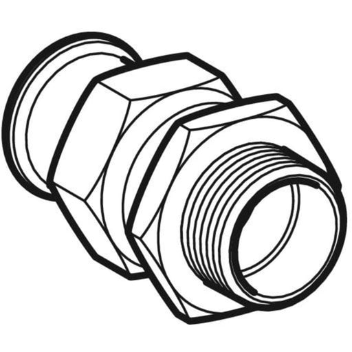 Geberit - C-Stahl Durchgangsver., verzinkt Durchmesser: 35 - 11/4AG, # 25338