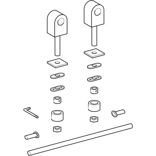 Geberit Vertriebs - Edelstahlscharniere zu RENOVA Nr. 1 Comfort Sitz 572810