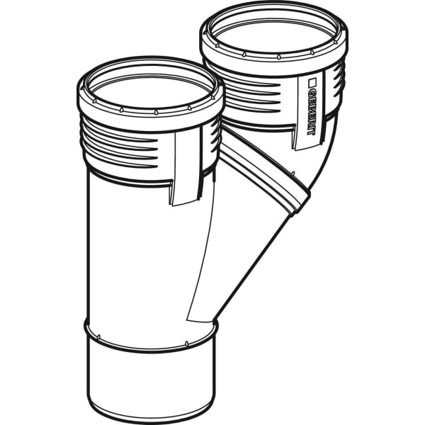 Geberit Vertriebs - Silent-PP Parallelabzweig 45Gr d110/110 390557141