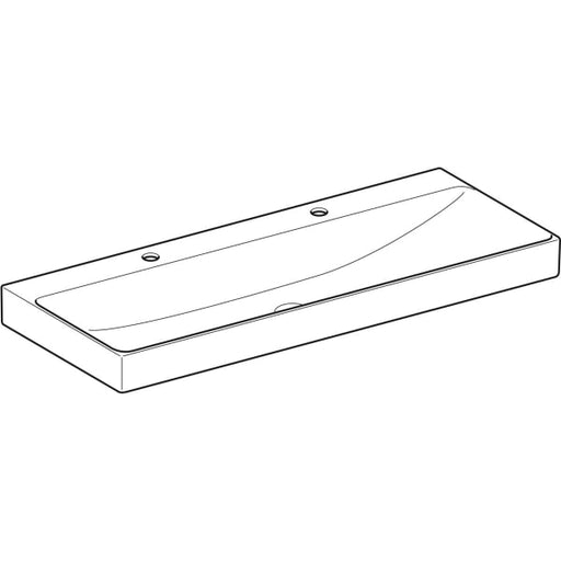 Geberit Vertriebs - ONE Waschtisch 120x48 cm, Abg. verti. 2 Hl., o. Ül., weiß, KeraTect