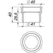 Dallmer - Reduzier-und Distanzring, 1 1/2 x1 1/2