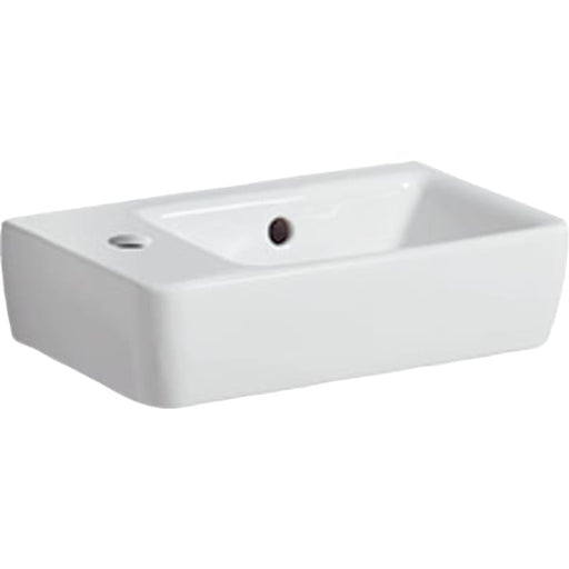 Geberit Vertriebs - HWB RENOVA NR.1 COMPRIMO 400x250mm mit Hahnloch links KeraTect weiß(alpin)