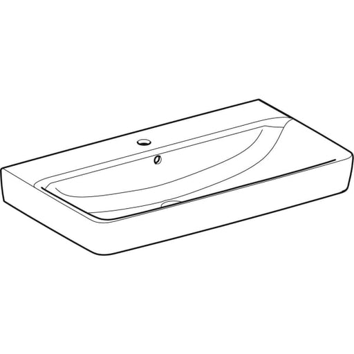 Geberit Vertriebs - RENOVA Plan Waschtisch, 85x48cm m. Hl., m. Ül., weiß, KeraTect, NEU