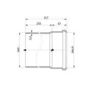 Wavin - Rohr AS+ DN 150 0,25 m S/PL
