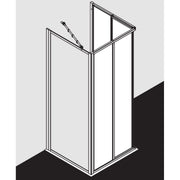 Kermi Duschdesign - Eck-Halbteil NOVA 2000 ED2 07018 BV 670-692/1850 SIMG Kerolan Fontana