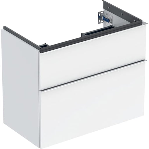 Geberit Vertriebs - iCon Unterschrank f. WT, verk. Ausld. 74x61,5x41,6cm, weiß hgl/Gr. chrom