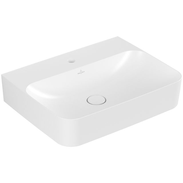 VILLEROY & BOCH - WT Finion 600x470mm re-eckig 1HL. m. verd. ÜL. geschliffen Stone White cplus