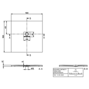 VILLEROY & BOCH - Duschwanne Squaro Infinity 1000x1000x40mm quadr. Anthracite