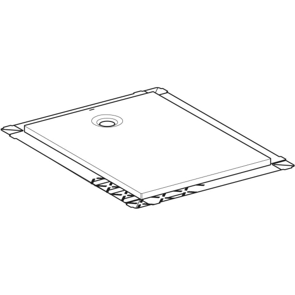 Geberit Vertriebs - Olona Duschwanne 120 x 100 cm rechteckig, mit Dichtung , weiß matt