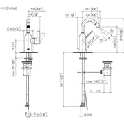 Dornbracht - Bidet-EHM mit Ablaufgarnitur VAIA 33600809 messing gebürstet