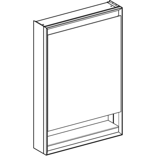 Geberit Vertriebs - ONE Spiegelschrank mit Ni/Comf.Light 1 Tür li, AP-Mont., 60x90x15cm, alu