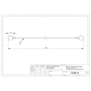 Adolf Schmidt - Kugelkette 3,2mm mit 2 Ringen, 50cm Messing verchromt, # 720816