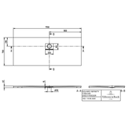 VILLEROY & BOCH - Duschwanne Squaro Infinity 1700x700x40mm re-eckig EB:re Anthracite
