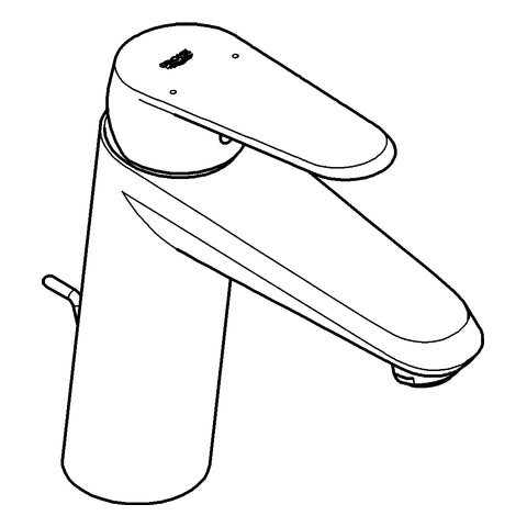 Grohe - EH-WT-Batterie EURODISC C 23448 mittelhohe Ausführung chrom