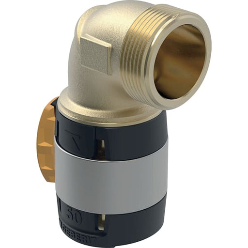 Geberit Vertriebs - FlowFit Übergangsbogen 90Gr mit AG Rg+ 90Gr d63-R2