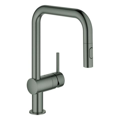 Grohe - EH-Spültischbatterie MINTA 32322 U-Auslauf Spülbrause hard graphite geb