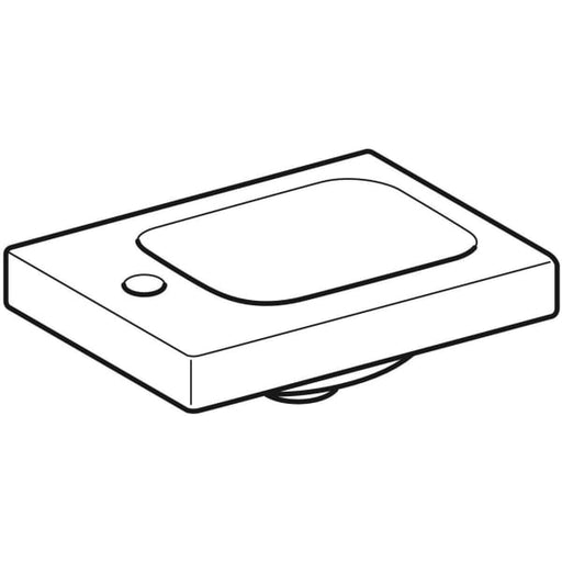 Geberit Vertriebs - iCon Light Handwaschbecken 38x28cm m. Hahnloch li, o. Ül., weiß, KeraTect