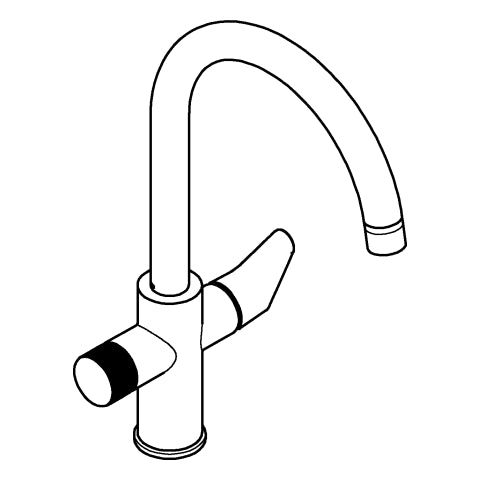 Grohe - SPT-Batt. GROHE Blue Pure BauCurve 30580 C-Auslauf chrom