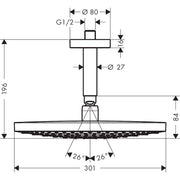 Hansgrohe - Kopfbrause RAINDANCE Select S 300 2jet 300mm Deckenmontage chrom