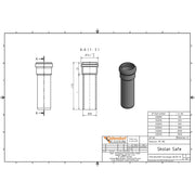 Gebr. Ostendorf - Safe Rohr DN/OD58 150mm mit einer Muffe