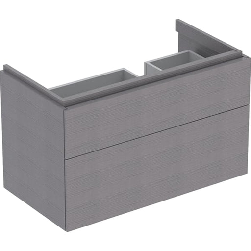 Geberit Vertriebs - Unterschrank XENO2 f. WT m. Ablg. li m. 2 Schubl., 88x53x46,2cm, sculturagrau