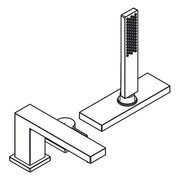 Hansgrohe - 3-Loch Wannenrandmischer Tecturis E mit sBox chrom