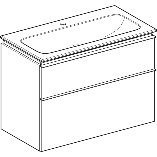 Geberit Vertriebs - iCon Set MWT m. US, 2 Schubl. 90x63x48cm, weiß matt
