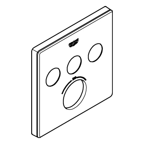 Grohe - Rosette 49043 für SmartControl UP-THM eckig mit 3 ASV moon white