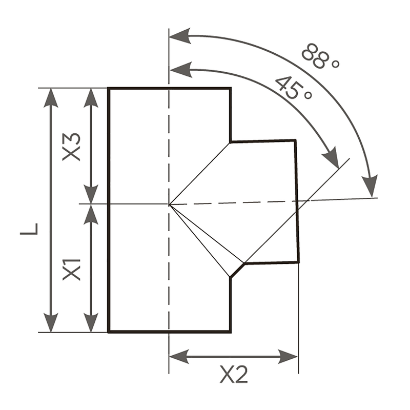 Fornatis - Abzweig DN100x50 88 Grad