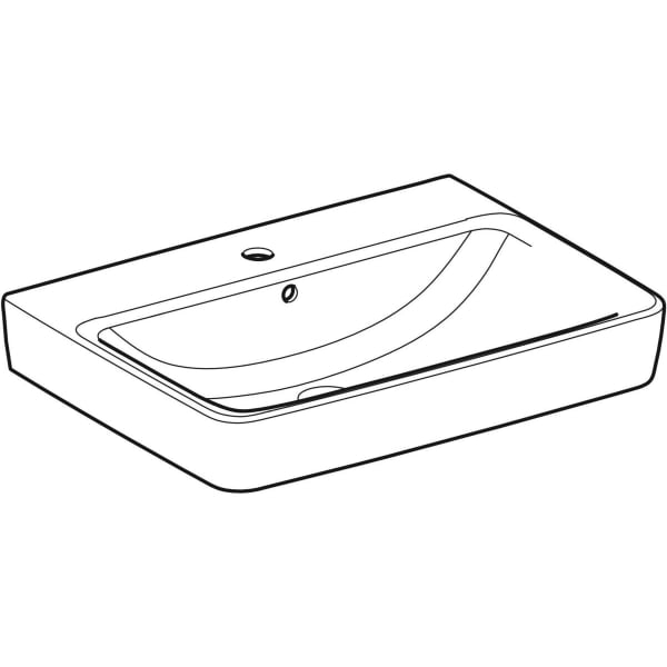 Geberit Vertriebs - RENOVA Plan Waschtisch, 65x48cm m. Hl., m. Ül., weiß, NEU