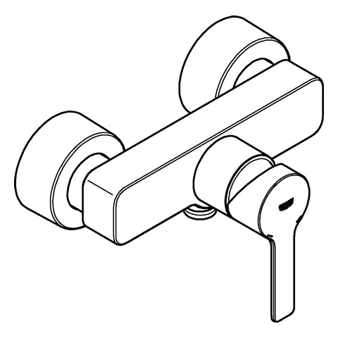 Grohe - EH-Brausebatterie LINEARE 33865_1 Wandmontage hard graphite gebürstet