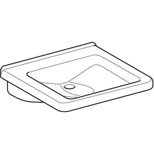 Geberit Vertriebs - WT RENOVA NR. 1 COMFORT, unterfahrbar oHl. oÜl. 550x525cm KeraTect weiß(alpin)