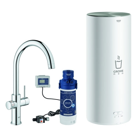 Grohe - Armatur und Boiler RED Duo 30079 L-Size C-Auslauf chrom