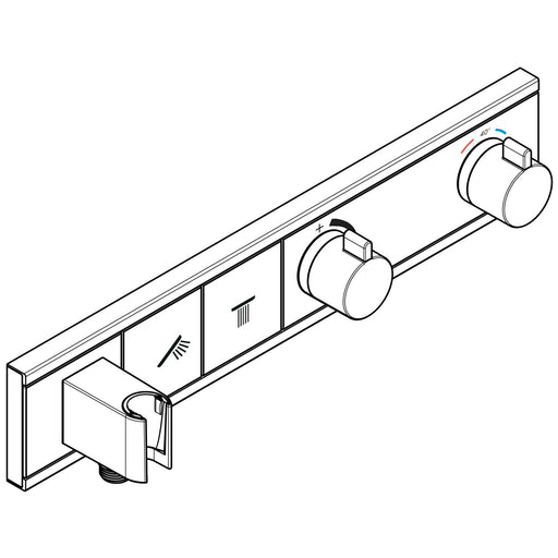 Hansgrohe - Thermostat Unterputz RAINSELECT Fertigset 2 Verbraucher chrom