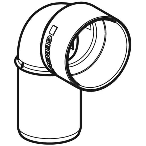 Geberit Vertriebs - Silent-PP Anschlussbogen 90Gr d40/46 390183141