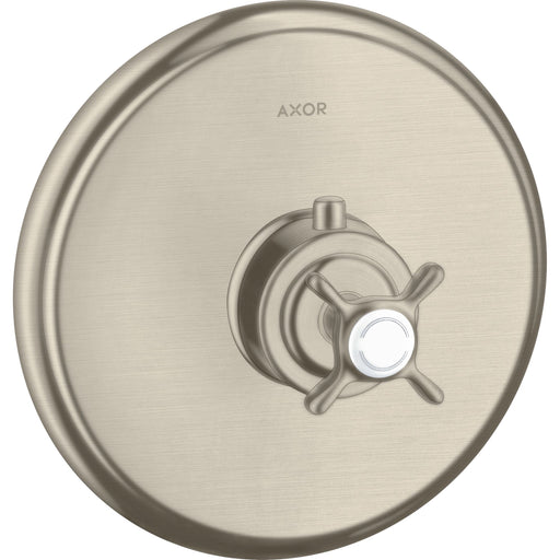 Hansgrohe - Fertigset UP Thermostat AXOR MONTREUX 16810 brushed nickel m.Kreuzgriff