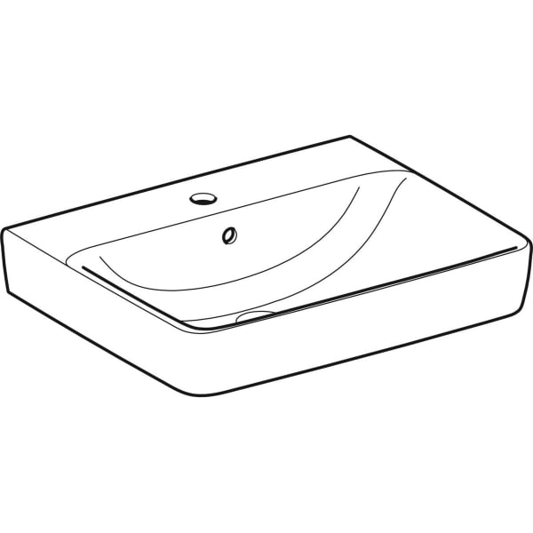 Geberit Vertriebs - RENOVA Plan Waschtisch, 60x48cm m. Hl., m. Ül., weiß, NEU