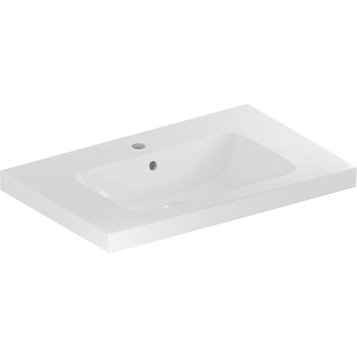 Geberit Vertriebs - iCon Light Waschtisch 75x48cm Ablagefläche, m. Hl., m. Ül., weiß