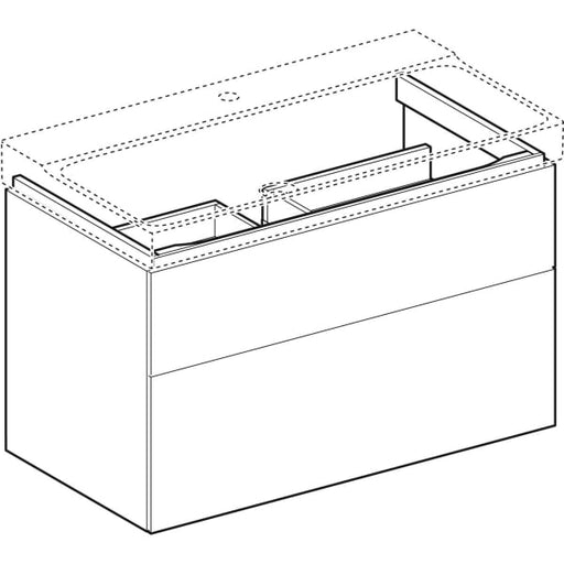 Geberit Vertriebs - Unterschrank XENO2 f. WT, 2 Schubl. 88x53x46,2cm, greige