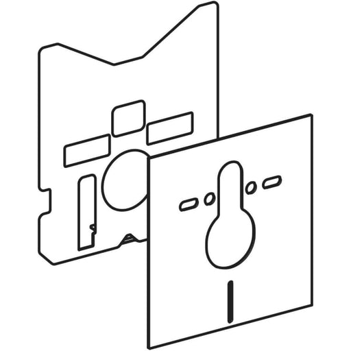 Geberit Vertriebs - Versteifungsblech mit Schallschutzset für Geberit Monolith für WWC, Steinzeug