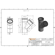 Gebr. Ostendorf - HTsafeEA Abzweig DN 75x75 45 Grad