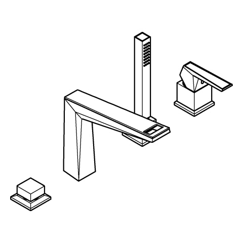 Grohe - 4L-Wannenkomb. Allure Brilliant PC 29525 Griff WA-Caesarstone chrom