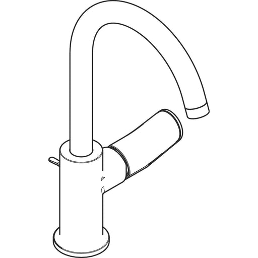Hansgrohe - Einhebel-Waschtischmischer Rebris S 210 Schwenkauslauf m.Zugstange MSW