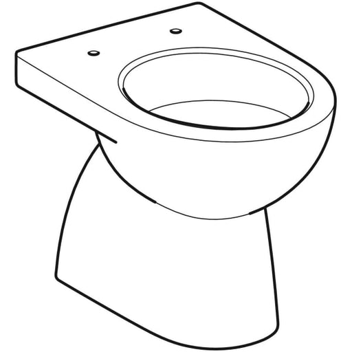 Geberit Vertriebs - RENOVA Stand-WC Tiefspüler, Abg.verti teilgeschl.Form, T:53cm, weiß, KeraTect
