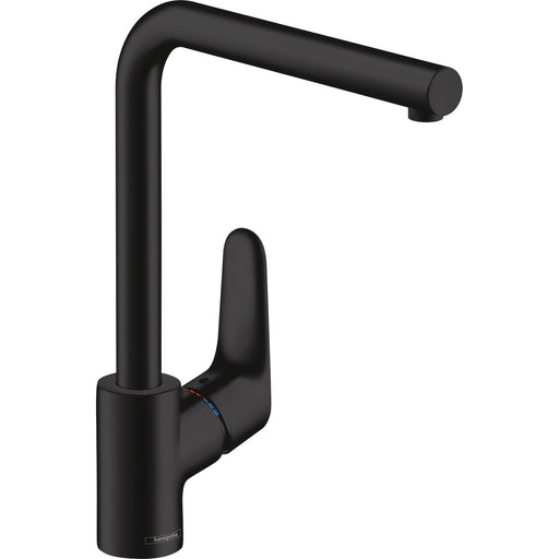 Hansgrohe - Spültischmischer 280 FOCUS Schwenkauslauf mattschwarz L-Auslauf